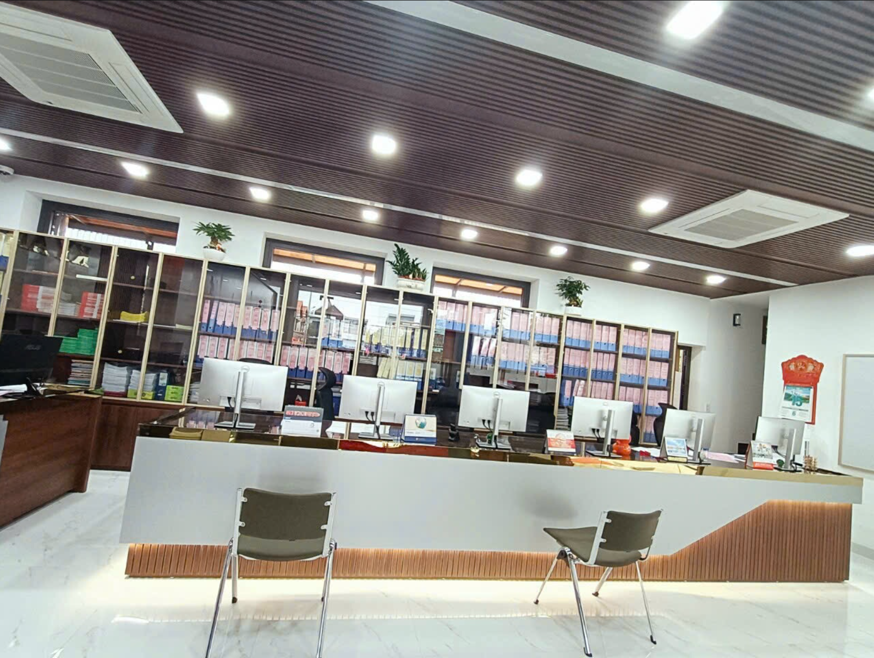 Dự án Thi công trần gỗ nhựa cho cty máy phát điện Kỳ An