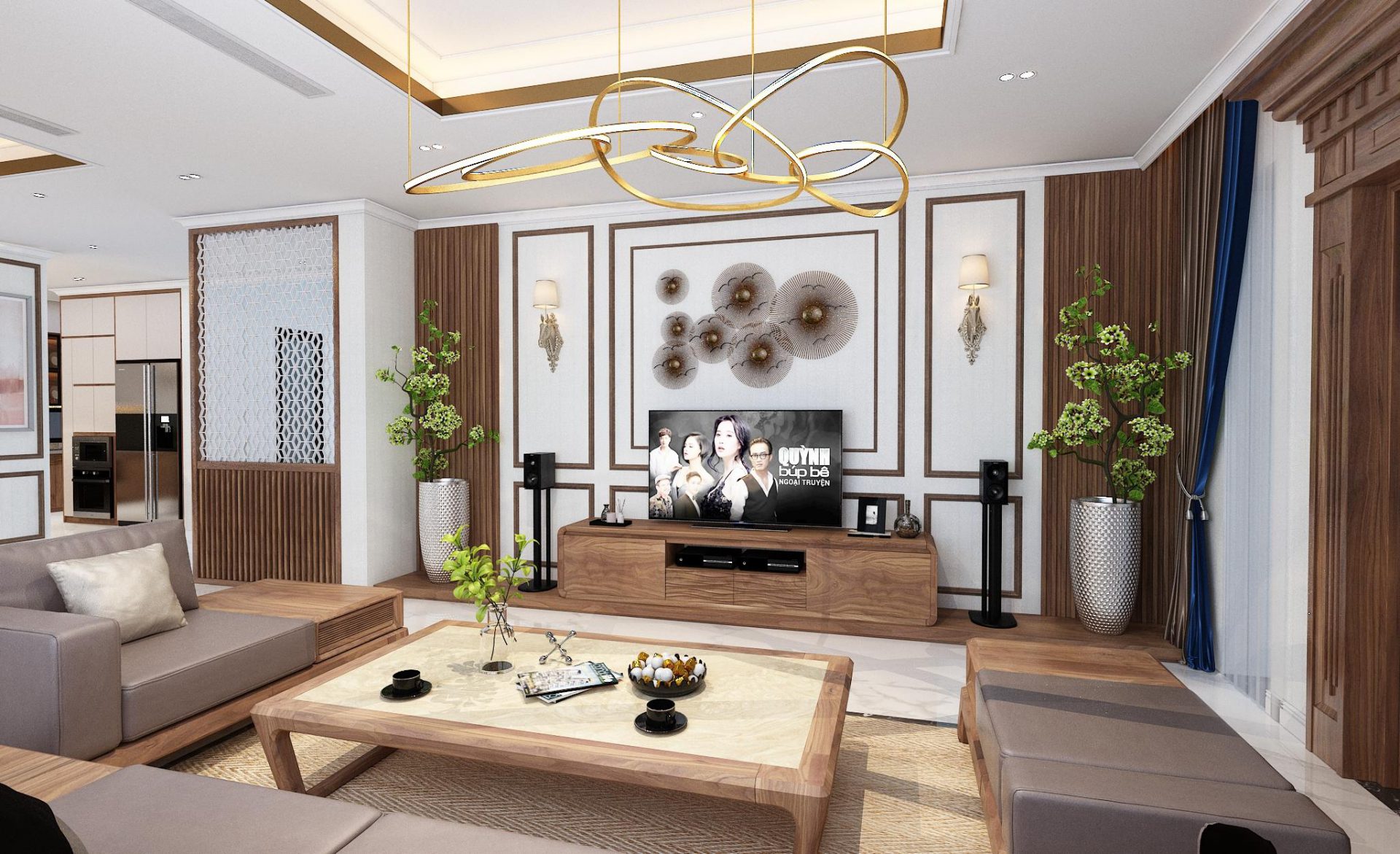Biến hóa không gian với tấm nhựa ốp phòng khách đẳng cấp và hiện đại